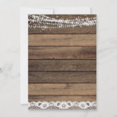 ブライダルシャワー素朴ファームハウスウッド 招待状 (裏面)