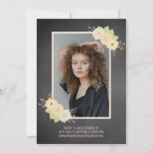 ブライダルシャワー素朴メイスンジャールライツフローラ写真 招待状 (裏面)