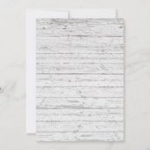 ブライダルシャワー素朴ヴィンテージホワイトレースバーラップ 招待状 (裏面)