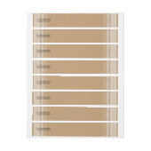 ブライダルシャワー素朴ヴィンテージレースクラフト紙 ラップアラウンド宛名ラベル (シート)