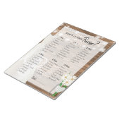 ブライダルシャワー素朴入り糸灯第1局 ノートパッド (アングル)