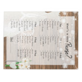 ブライダルシャワー素朴入り糸灯第1局 ノートパッド (正面)