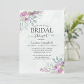ブライダルシャワー素朴水彩色フローラユーカリ 招待状 (スタンド正面)