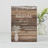 ブライダルシャワー素朴赤ちゃんの呼吸弦ライトI 招待状 (スタンド正面)