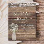 ブライダルシャワー素朴赤ちゃんの呼吸弦ライトI 招待状