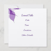 ブライダルシャワー紫の情熱 招待状 (裏面)