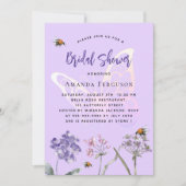 ブライダルシャワー紫斑蝶 招待状 (正面)