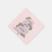 ブライダルシャワー結婚と緑のケーキ スタンダードカクテルナプキン (角)