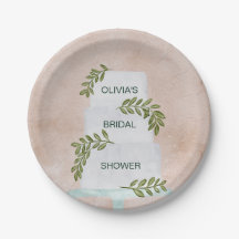 ブライダルシャワー結婚と緑のケーキ