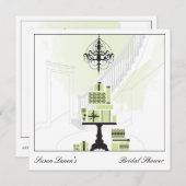 ブライダルシャワー結婚のギフトテーブル招待状 招待状 (正面/裏面)