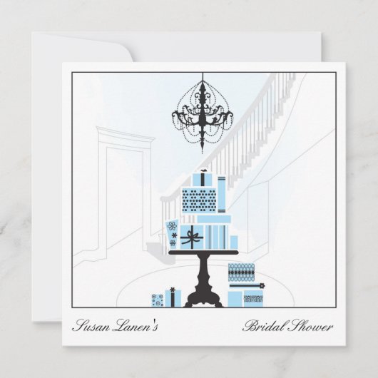 ブライダルシャワー結婚のギフトテーブル招待状 招待状 (正面)