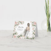 ブライダルシャワー結婚のドレスサンキューカード サンキューカード (正面)