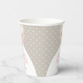 ブライダルシャワー結婚のドレスピンクのシャワー 紙コップ (右)
