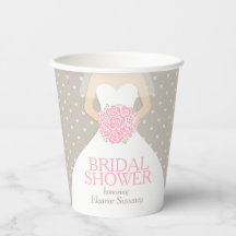 ブライダルシャワー結婚のドレスピンクのシャワー