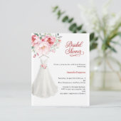 ブライダルシャワー結婚のドレスピンクフローラ (スタンド正面)