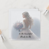ブライダルシャワー結婚のドレスブライド カード (正面/裏面インサイチュ)