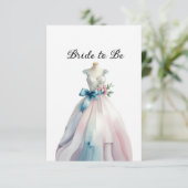 ブライダルシャワー結婚のドレスブライド カード (スタンド正面)