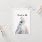 ブライダルシャワー結婚のドレスブライド カード (正面/裏面インサイチュ)