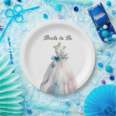 ブライダルシャワー結婚のドレスブライド ペーパープレート (パーティー)