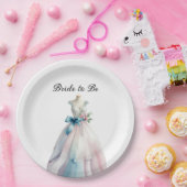 ブライダルシャワー結婚のドレスブライド ペーパープレート (パーティー)