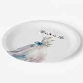 ブライダルシャワー結婚のドレスブライド ペーパープレート (アングル)