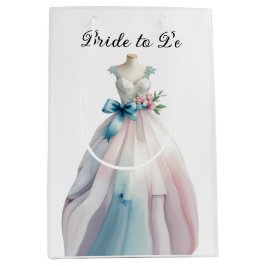 ブライダルシャワー結婚のドレスブライド ミディアムペーパーバッグ