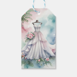 ブライダルシャワー結婚のドレス ギフトタグ