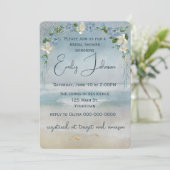 ブライダルシャワー結婚のヒトデのアーチ 招待状 (スタンド正面)