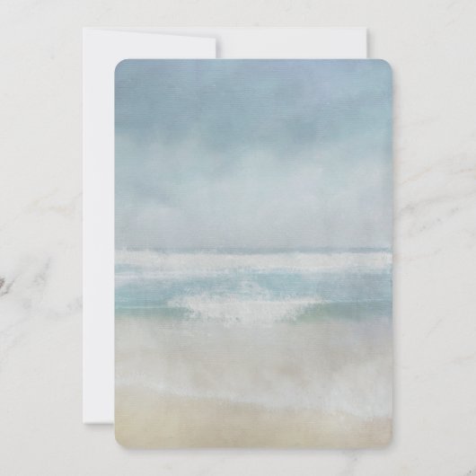 ブライダルシャワー結婚のヒトデのアーチ 招待状 (裏面)