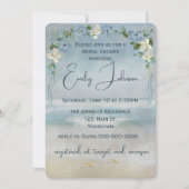 ブライダルシャワー結婚のヒトデのアーチ 招待状 (正面)