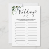 ブライダルシャワー結婚のA-Zゲーム 招待状 (正面)