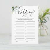 ブライダルシャワー結婚のA-Zゲーム 招待状 (スタンド正面)