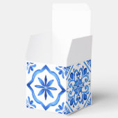 ブライダルシャワー結婚は青いタイルのレモンを好む フェイバーボックス (オープン)