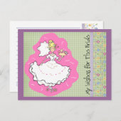 ブライダルシャワー結婚アドバイス&ウィーズカー最高のド インビテーションポストカード (正面/裏面)