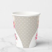 ブライダルシャワー結婚ズのドレス赤バラ紙カップ 紙コップ (右)