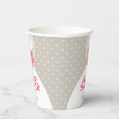 ブライダルシャワー結婚ズのドレス赤バラ紙カップ 紙コップ (右)