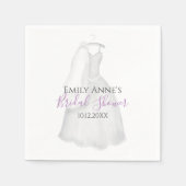 ブライダルシャワー結婚ズガウン可愛いかわいらし花嫁 スタンダードカクテルナプキン (正面)