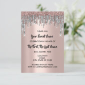 ブライダルシャワー結婚ズスウィート16thバラグリッタードリップ 招待状 (スタンド正面)