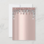 ブライダルシャワー結婚ズスウィート16thバラグリッタードリップ 招待状 (裏面)