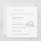 ブライダルシャワー結婚ズドレス招待状 招待状 (裏面)