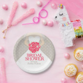 ブライダルシャワー結婚ドレスカスタム紙プレート ペーパープレート (パーティー)