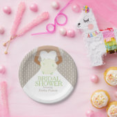 ブライダルシャワー結婚ドレスカスタム紙プレート ペーパープレート (パーティー)