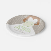 ブライダルシャワー結婚ドレスカスタム紙プレート ペーパープレート (アングル)