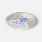 ブライダルシャワー結婚ドレスカスタム紙プレート ペーパープレート (アングル)