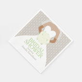 ブライダルシャワー結婚ホワイトのドレス スタンダードランチョンナプキン (角)