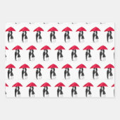 ブライダルシャワー結婚記念日ロマンチックかわいい ラッピングペーパーシート (正面2)