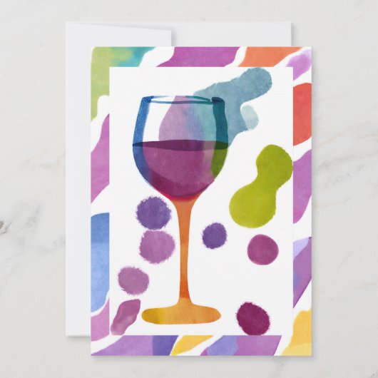 ブライダルシャワー絵を描とSIPパーティー 招待状 (裏面)