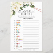 ブライダルシャワー絵文字の緑の幾何学模様 チラシ (正面)