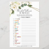 ブライダルシャワー絵文字の緑の幾何学模様 チラシ (正面)