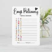 ブライダルシャワー絵文字ゲーエレガントムモダン 招待状 (スタンド正面)